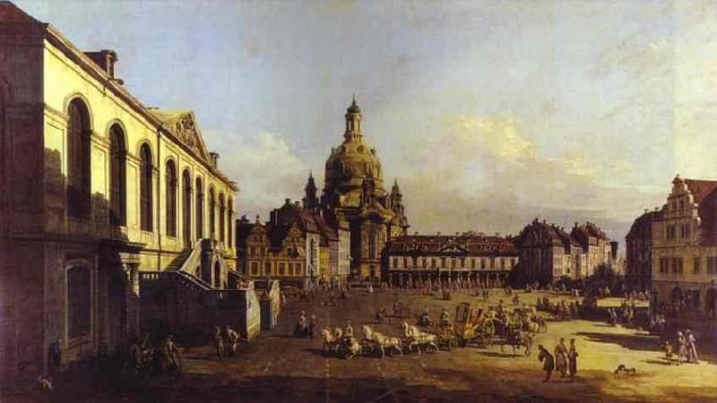 Bernardo Bellotto The New Market Square in Dresden. oil painting image